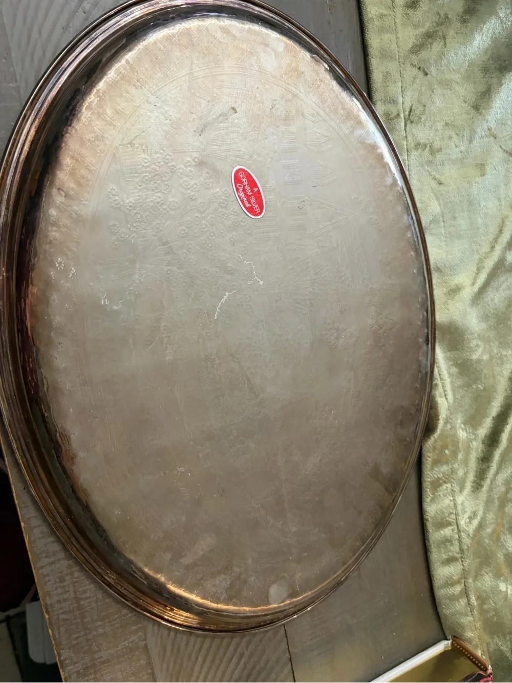 Vintage Gorham Silver plated Serving Tray Currier&Ives